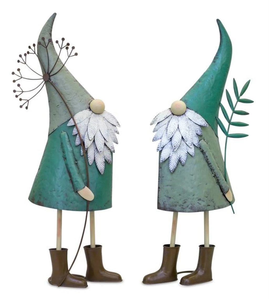 Gnome (Set of 2) 27.25"H, 27.5"H Iron - Garden Gets