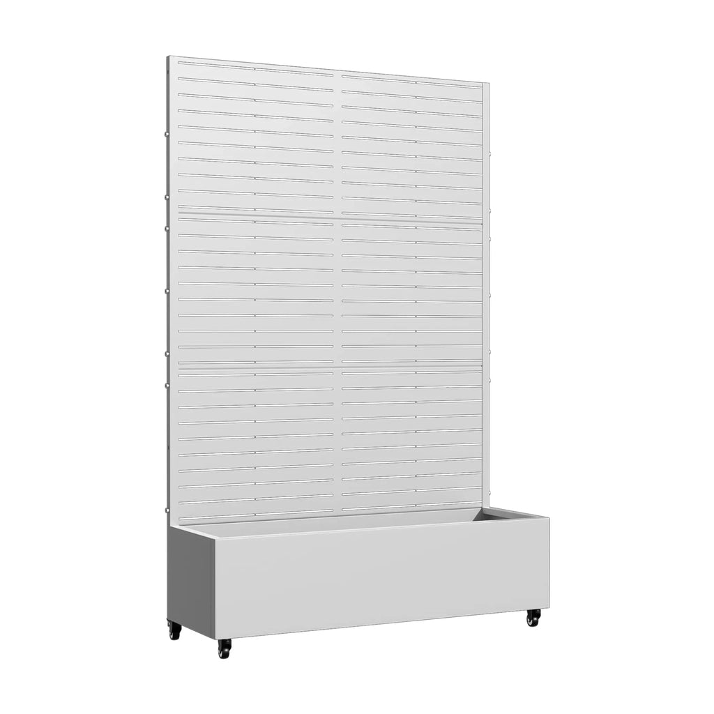 72" X 47" White Metal Rectangular Planter Box - Garden Gets