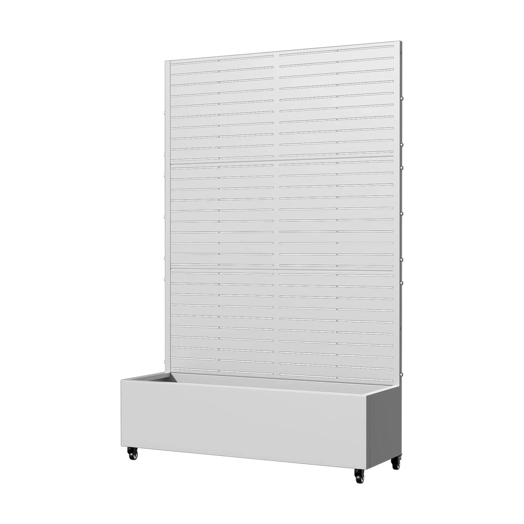 72" X 47" White Metal Rectangular Planter Box - Garden Gets