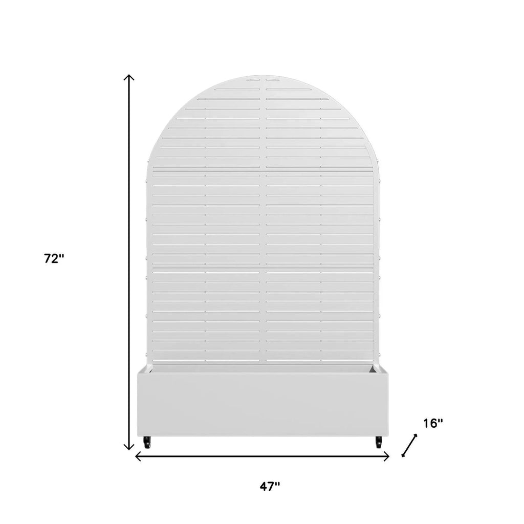 72" X 47" White Metal Rectangular Planter Box - Garden Gets