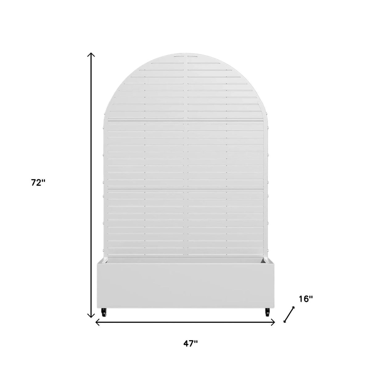 72" X 47" White Metal Rectangular Planter Box - Garden Gets