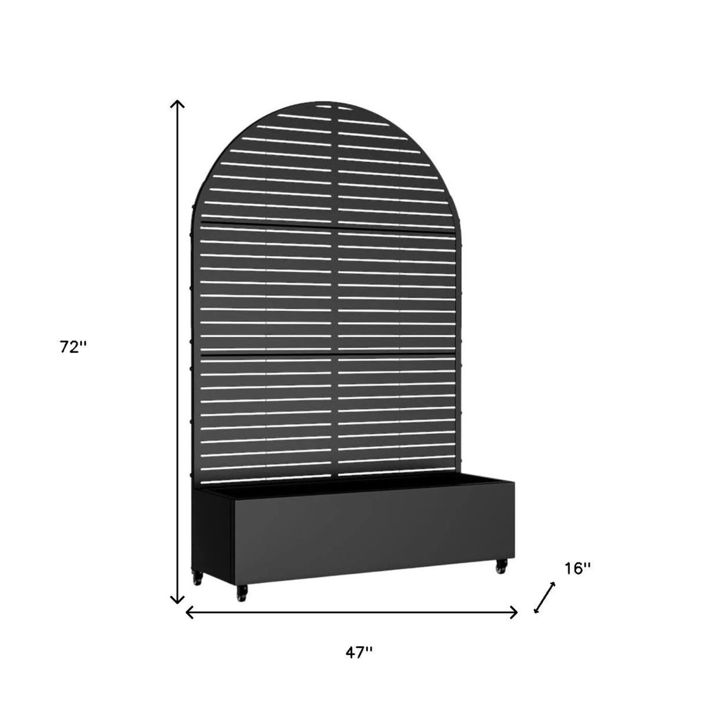 72" X 47" Black Metal Rectangular Planter Box - Garden Gets