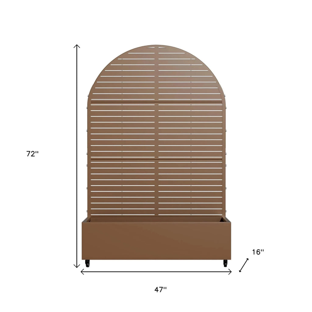 72" X 47" Brown Metal Rectangular Planter Box - Garden Gets