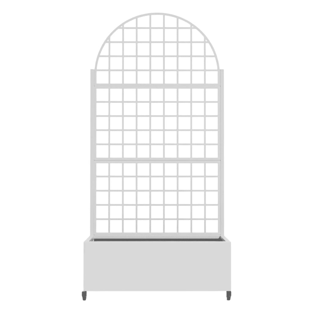 72" X 35" White Metal Rectangular Planter Box - Garden Gets