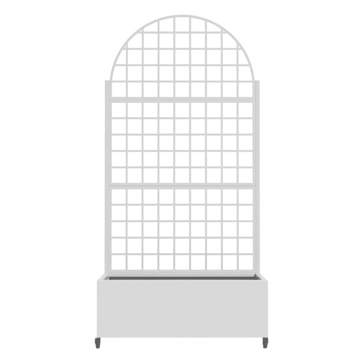 72" X 35" White Metal Rectangular Planter Box - Garden Gets