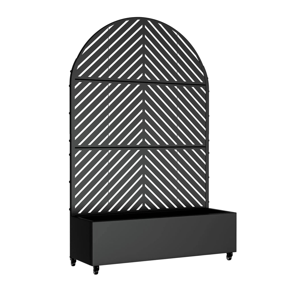 72" X 47" Black Metal Rectangular Planter Box - Garden Gets