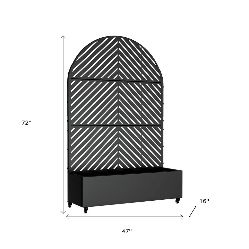 72" X 47" Black Metal Rectangular Planter Box - Garden Gets