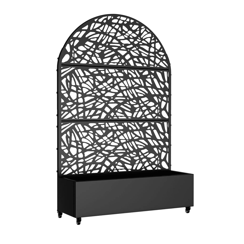 72" X 47" Black Metal Rectangular Planter Box - Garden Gets
