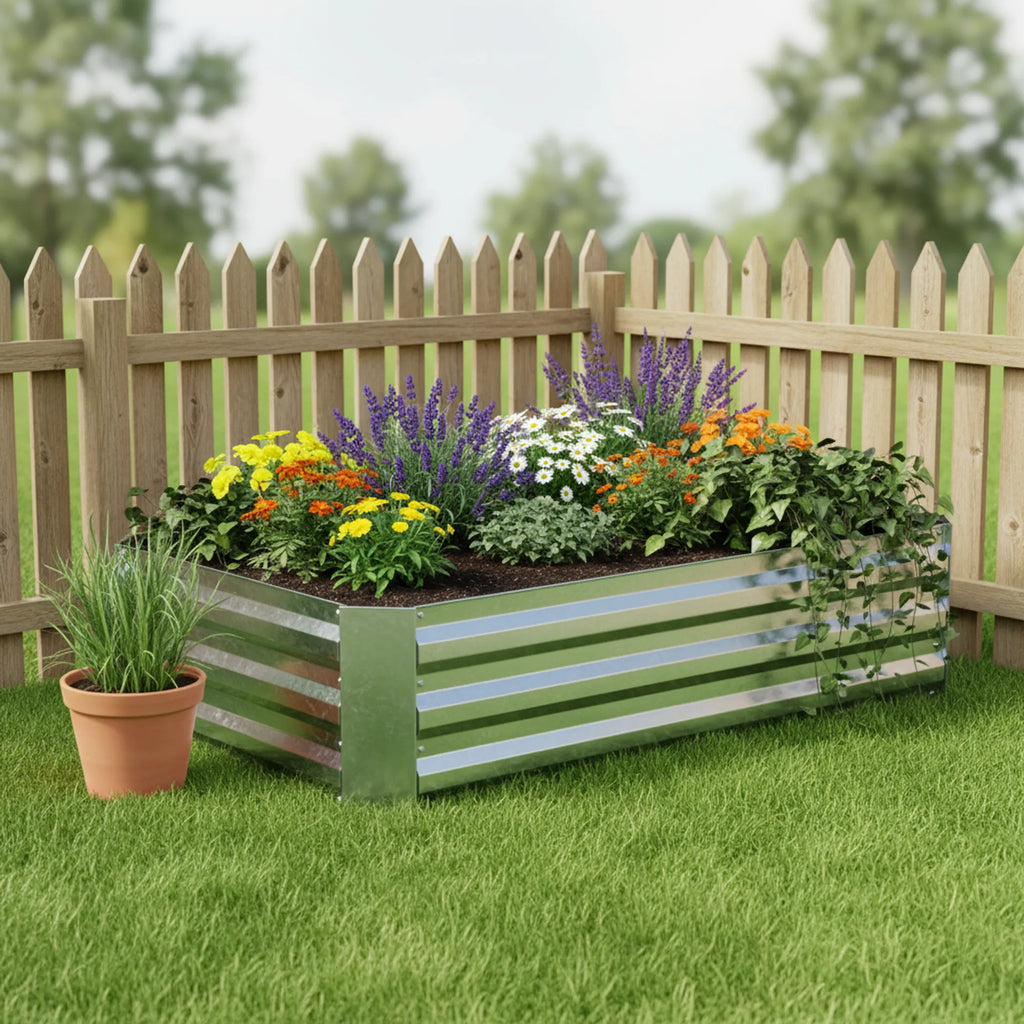 Metal Rectangular Raised Garden Bed
