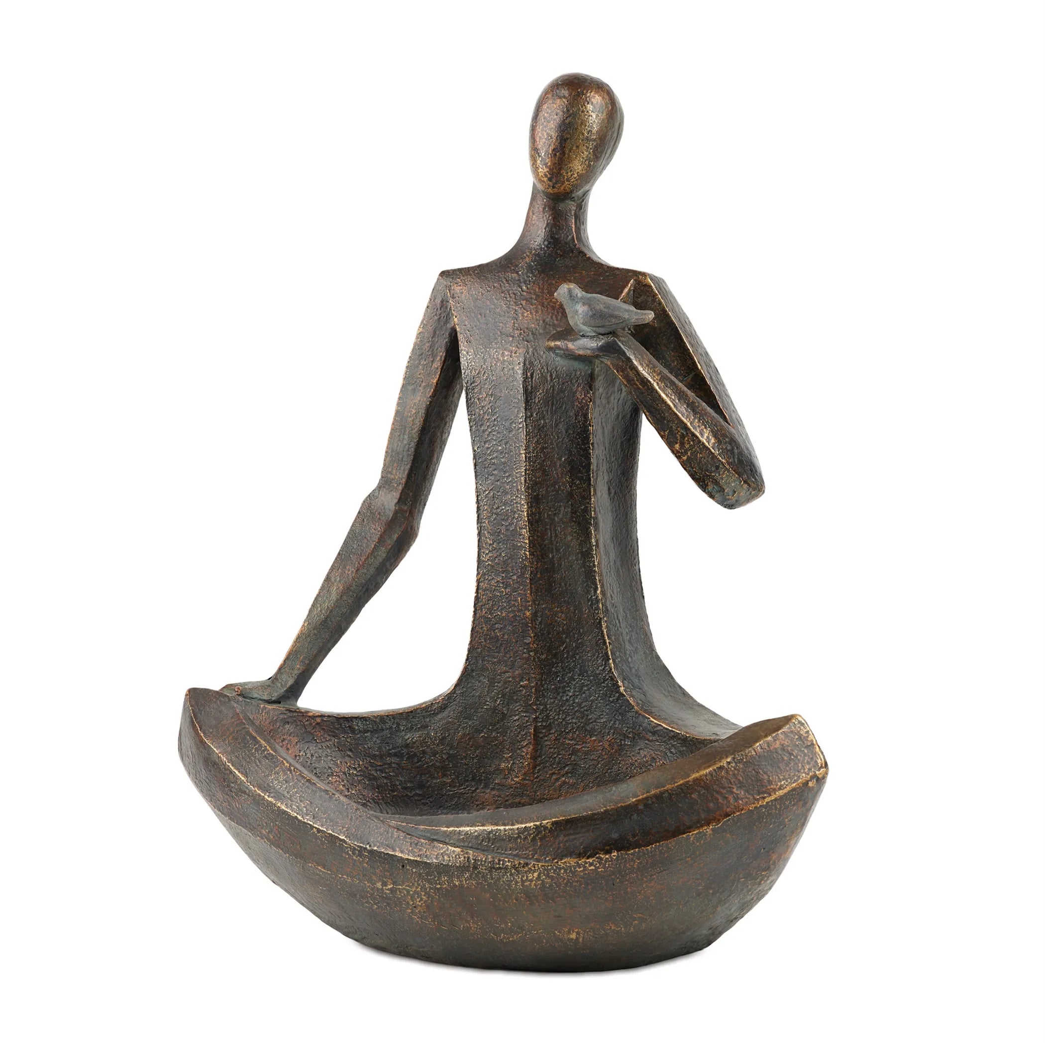 24" Copper Ceramic Outdoor Statue