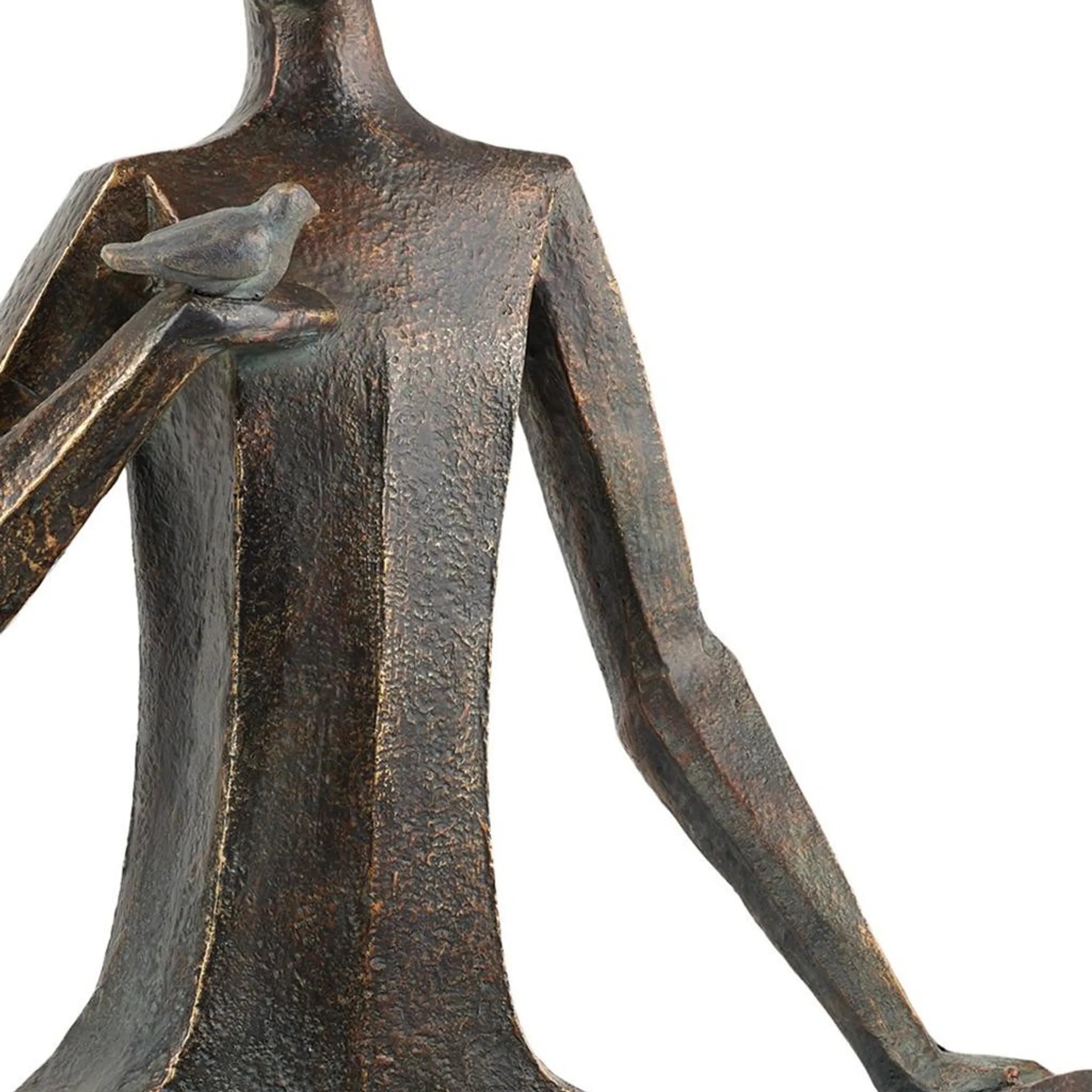 24" Copper Ceramic Outdoor Statue