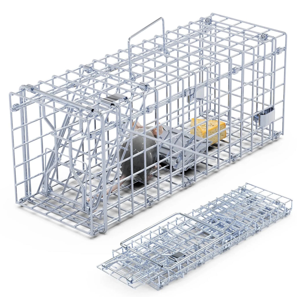 2Pcs Foldable Rat Trap Cage Humane Live Rodent Trap Cage - Garden Gets