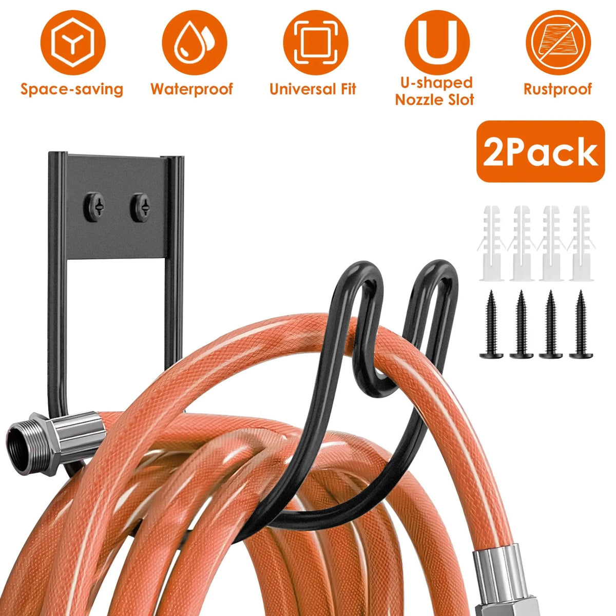 2Pack Heavy Duty Garden Hose Holder - Garden Gets