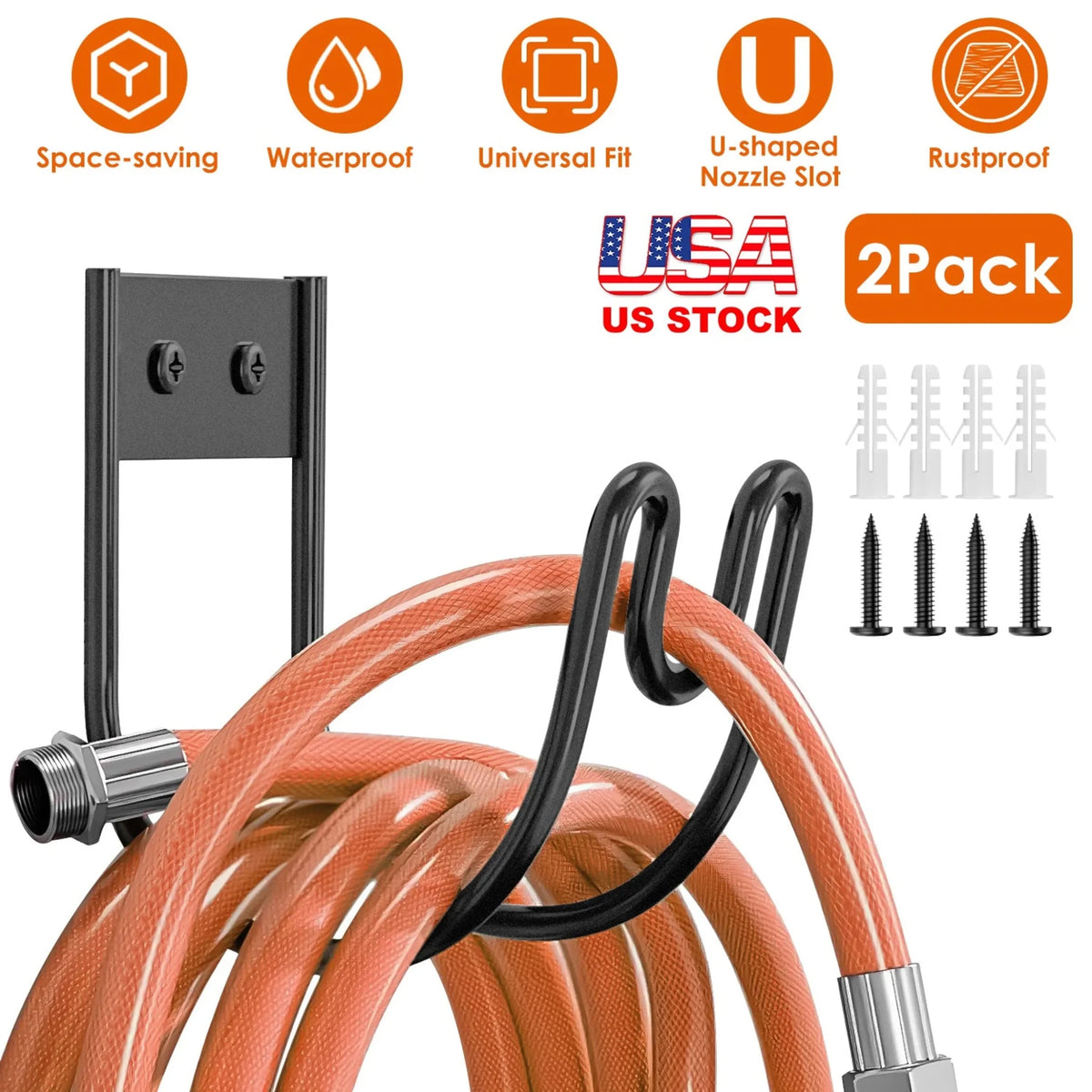 2Pack Heavy Duty Garden Hose Holder - Garden Gets