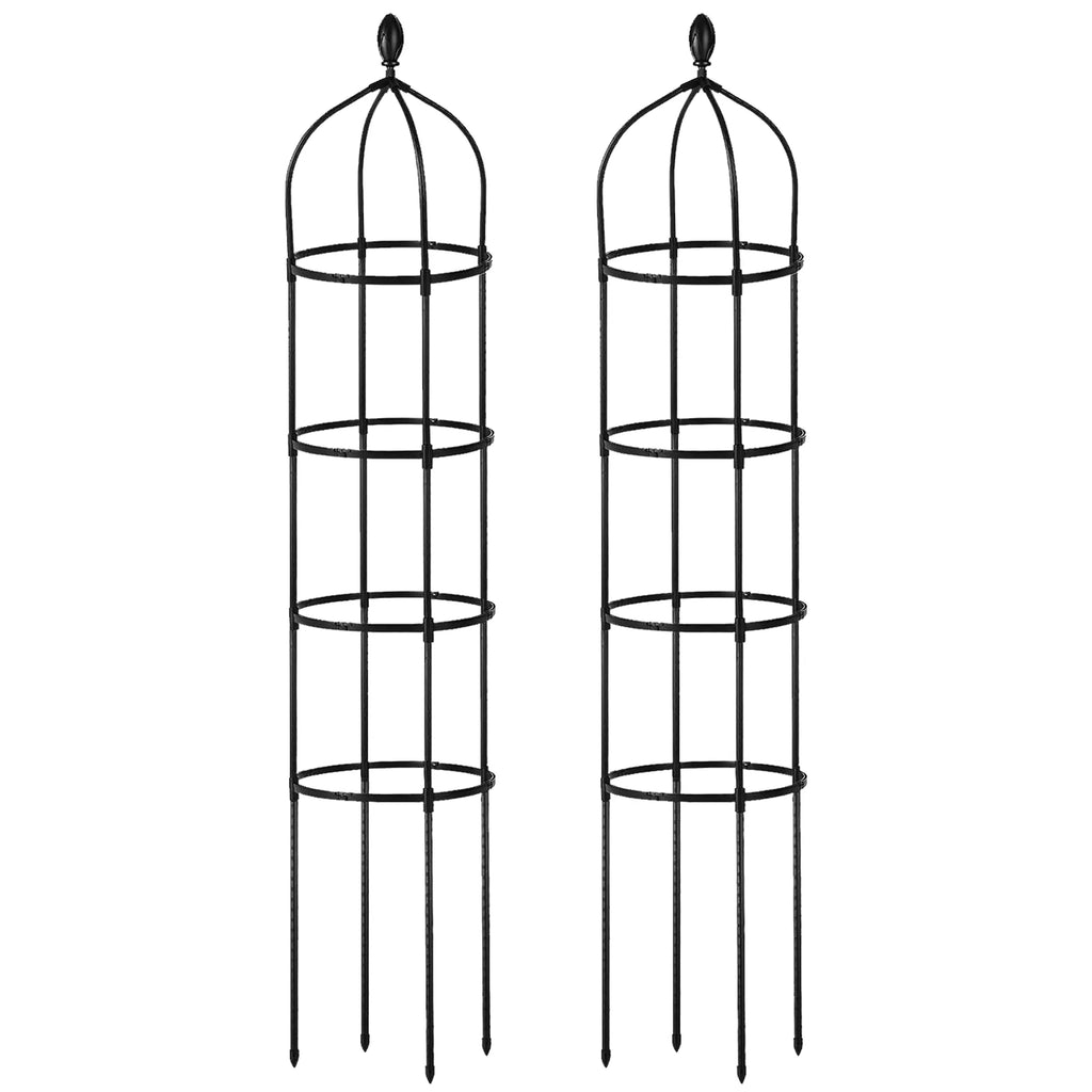 2 Packs Garden Obelisk Trellis 5.9FT Plants