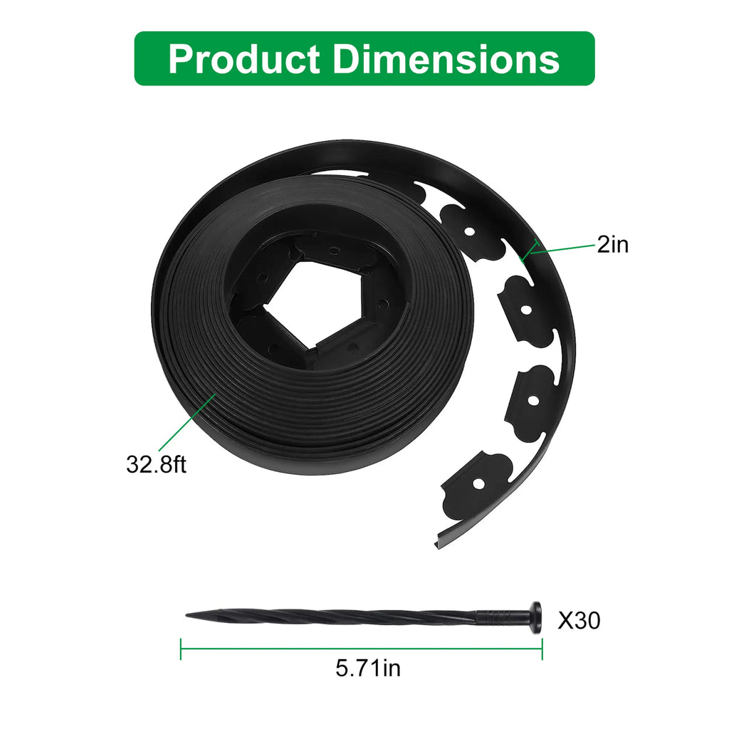 Non-Digging Plastic Garden Edging Kit