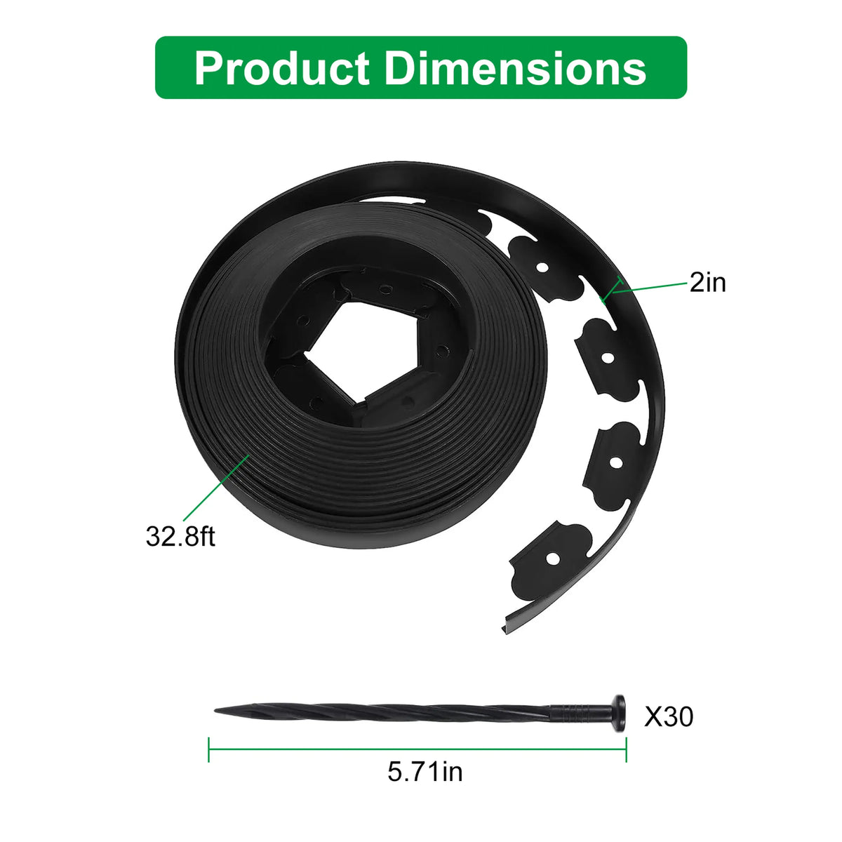 Non-Digging Plastic Garden Edging Kit