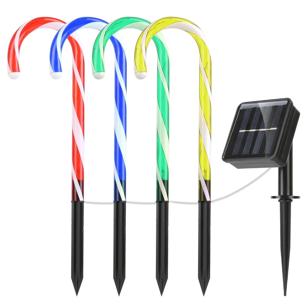 Solar Christmas Candy Cane Light - Garden Gets