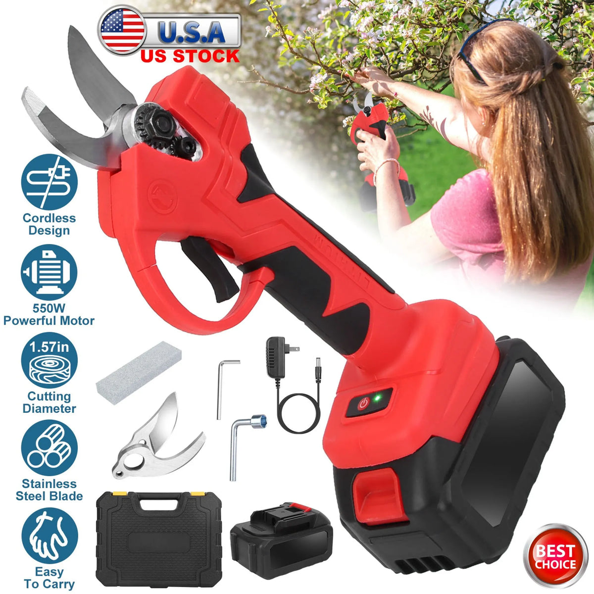 21V Cordless Electric Pruning