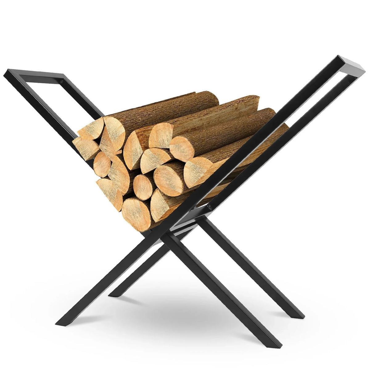 Firewood Log Rack 220LBS Steel Wood Lumber - Garden Gets