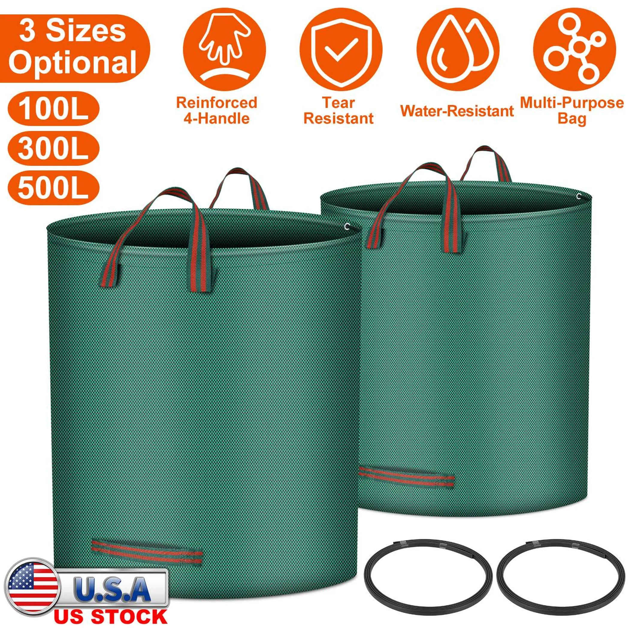 2Pcs 26.42Gallons Round Garden Waste Bags