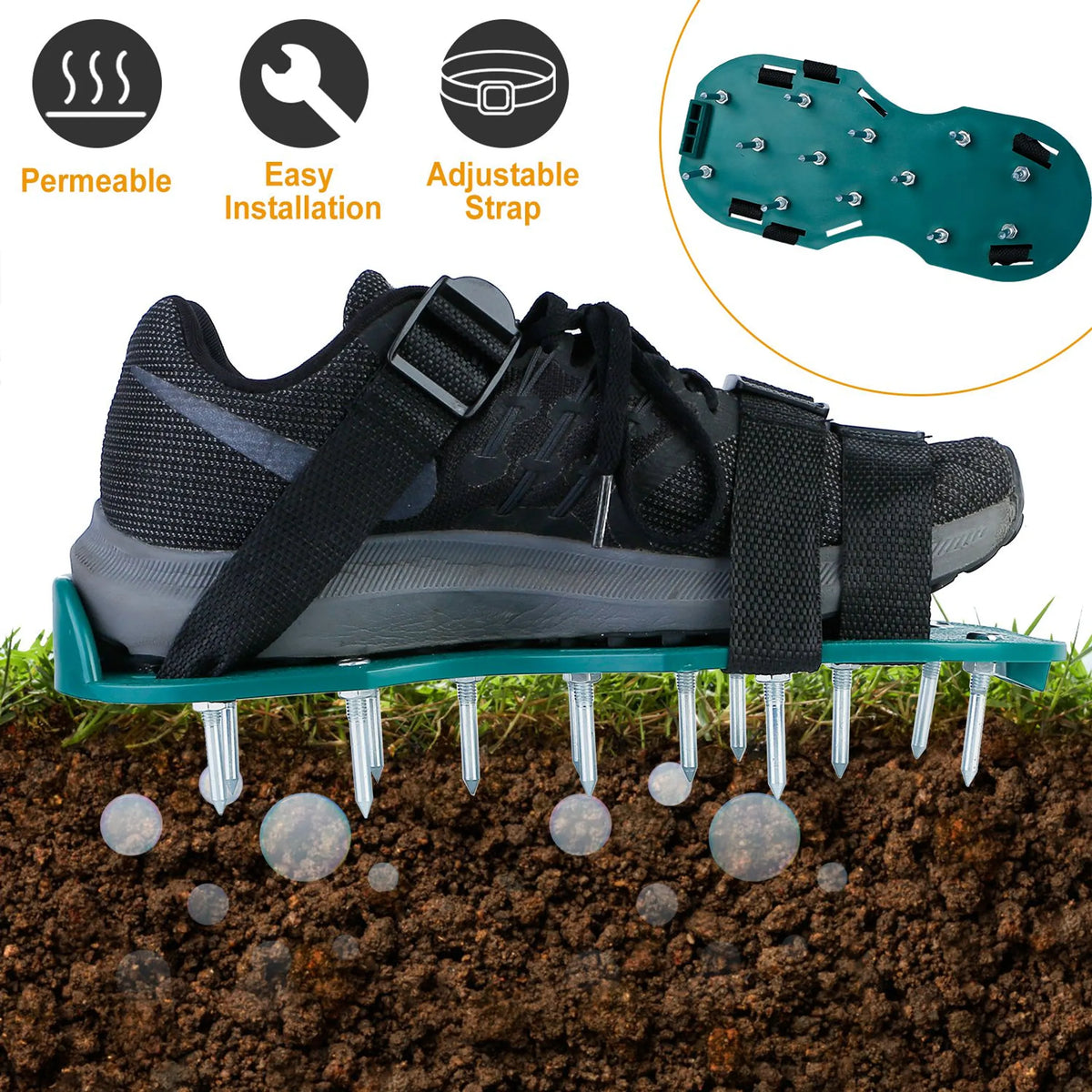 1Pair Lawn Aerator Shoes