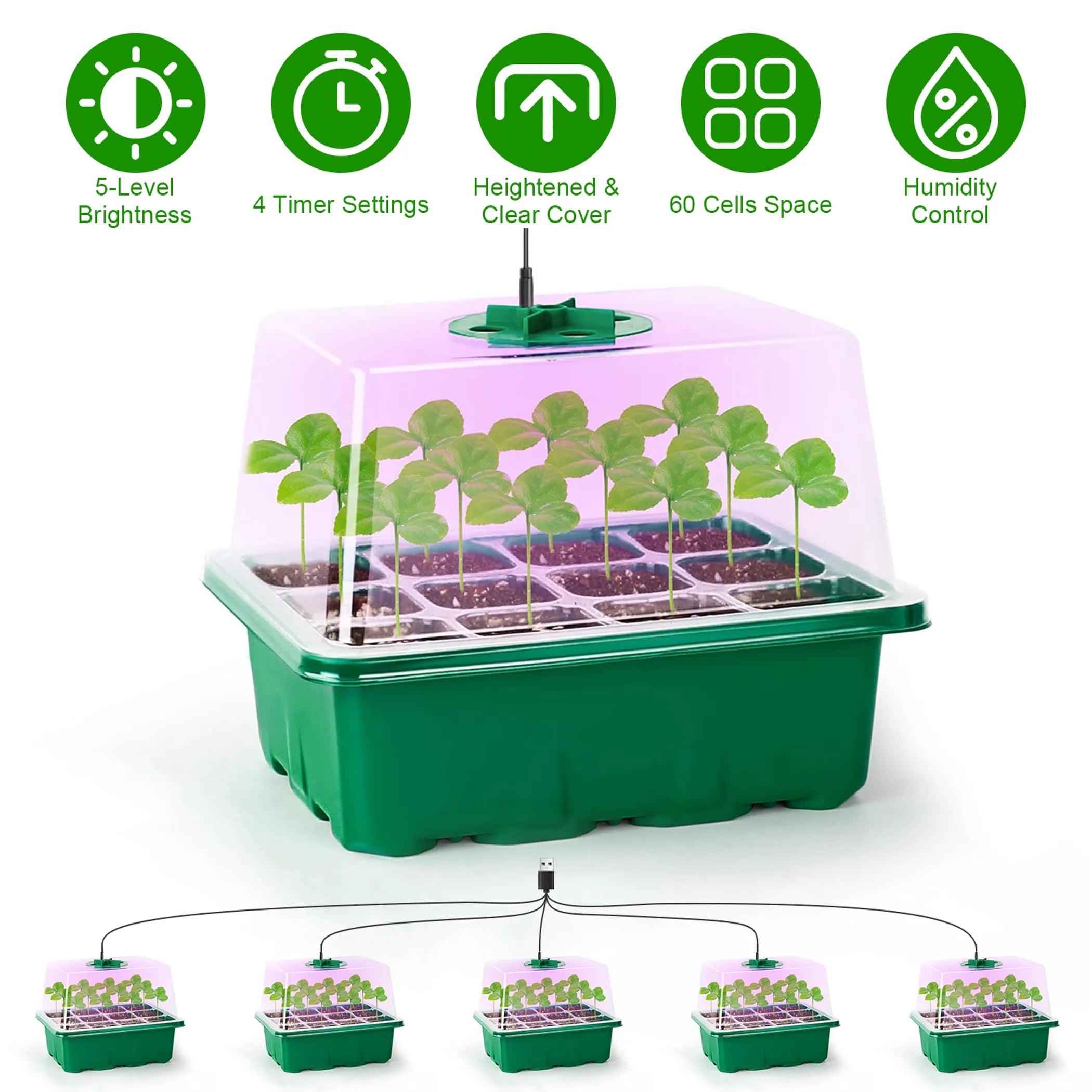 5Packs Seed Starter Tray