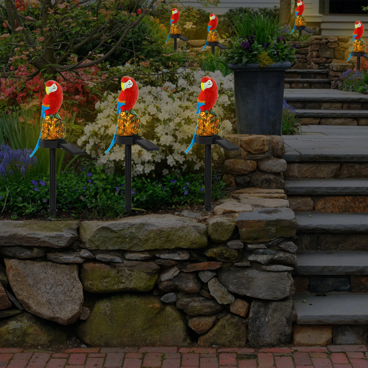 Solar Powered Parrot Garden Light