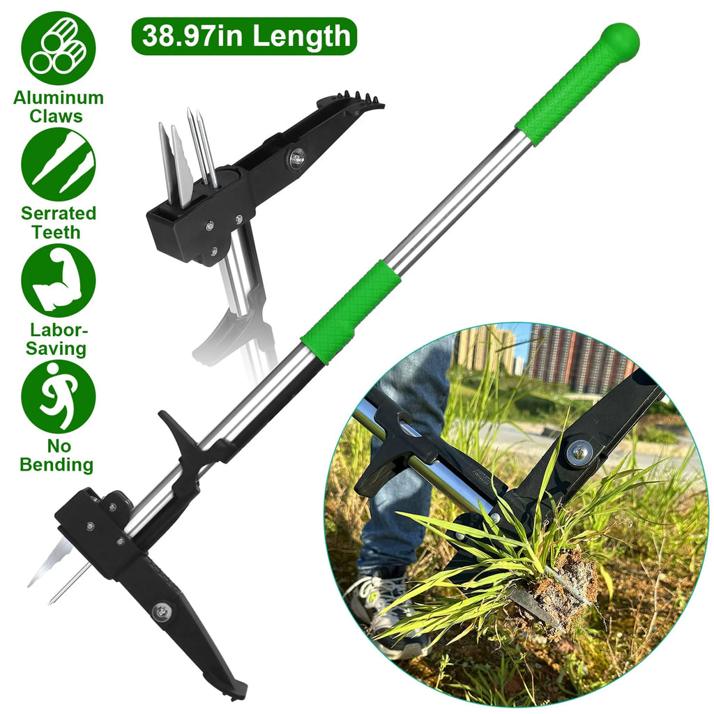 38.97in Aluminum Weed Puller Stand Up Weeder