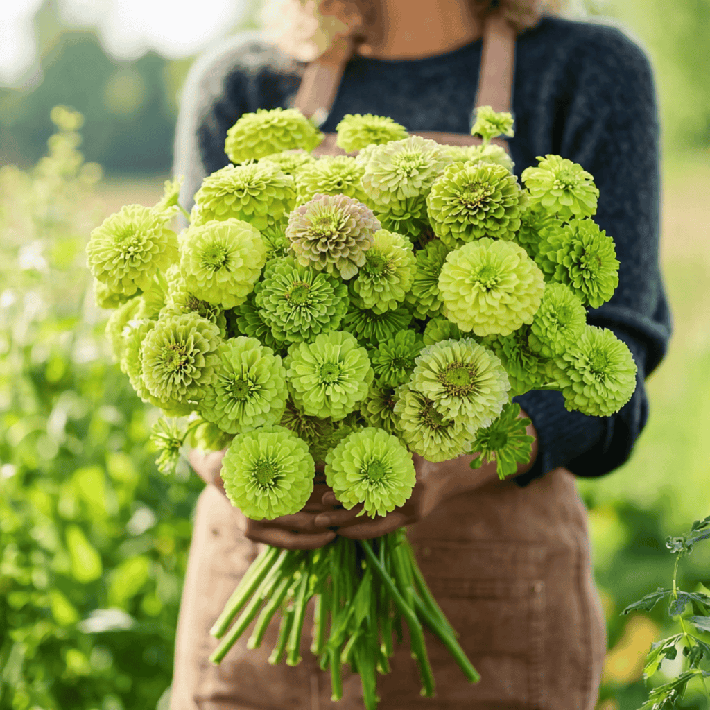 Envy Green Zinnia – 25 Seeds - Garden Gets